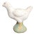 1950s Chicken Yard Art Garden Door Stop Concrete Cottage Farmhouse Flaw Broken Beak For Sale
