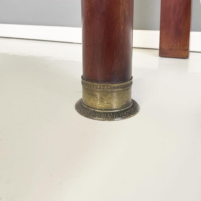 Empire Italian Console Table in Black Marble and Walnut Wood, 1820s For Sale - Image 13 of 14