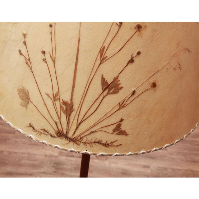 Vintage Floor Lamp with Floral Shade, 1955 For Sale - Image 13 of 14