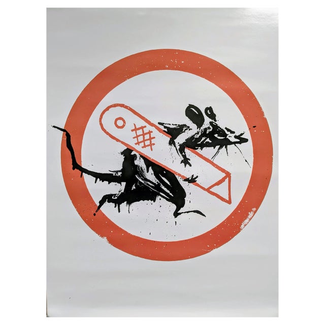Banksy GDP Rat Cut and Run Exhibition Poster, 2019-2023 For Sale