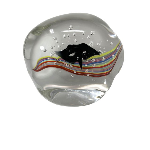 Venetian Mask Murano Glass Block For Sale In Naples, FL - Image 6 of 6