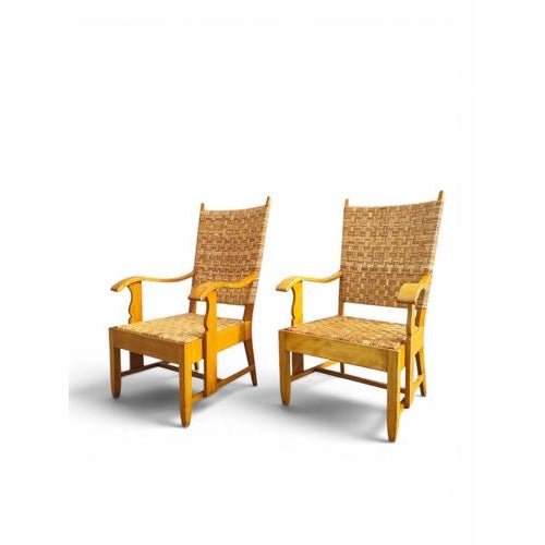 Vintage Rustic Lounge Chairs, Set of 2 For Sale - Image 5 of 5
