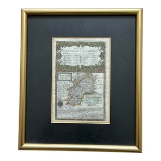 Early 18th Century English Map - The Road From Salisbury to Campden 1720 For Sale