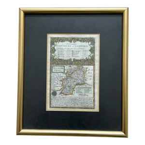 Early 18th Century English Map - The Road From Salisbury to Campden 1720