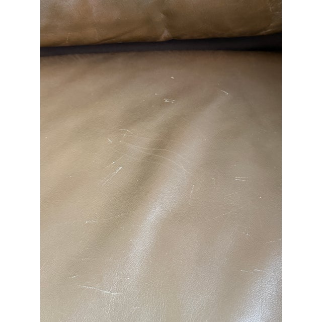Vintage 1970's Danish Modern Leather Sofa For Sale - Image 9 of 16