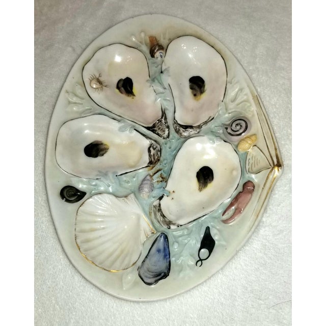 Art Deco Late 19th Century Antique American Union Porcelain Works Oyster Plates - Set of 2 For Sale - Image 3 of 7