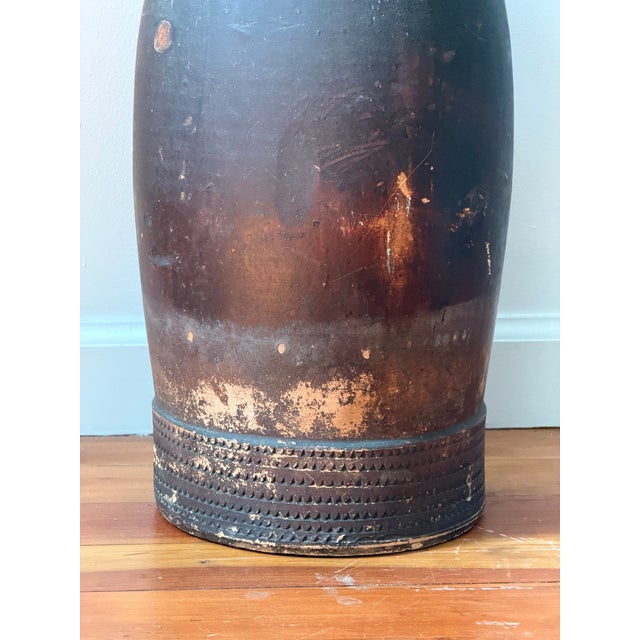 Ceramic Large African Folk Art Earthenware Vessel | Early 20th Century For Sale - Image 7 of 15