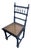 Ebonized Dining Chairs with Handwoven Cane Seats, Set of 4 For Sale