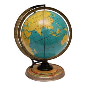 Vintage Cram's Deluxe Globe With Automatic Daily Sun Ray Indicator