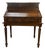 Traditional Cherry Secretary Desk With Tambour Storage and Compass Inlay French Style Secretary Desk With Inlay For Sale