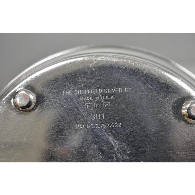 Vintage Sheffield Co Silver Plated Hinged Lid "Horse" Silent Butler W/ Broom For Sale - Image 15 of 18