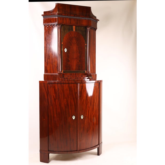 Wood Empire Corner Cabinet, Denmark, 1815 For Sale - Image 7 of 14