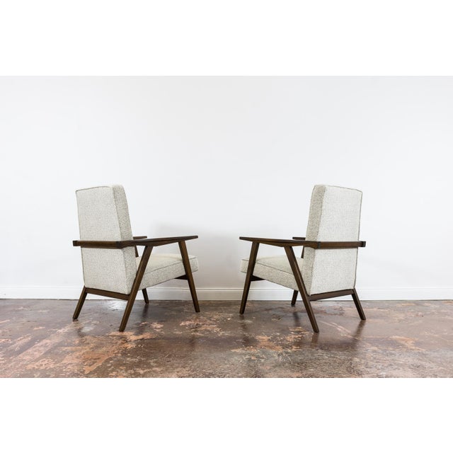 Mid-Century Modern Minimalist Armchairs, Poland, 1960s, Set of 2 For Sale - Image 3 of 16