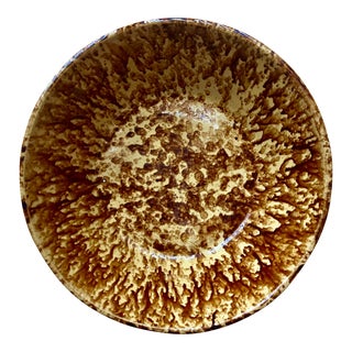 Antique Bennington Spatter /Sponge Ware Large Bowl-13" For Sale