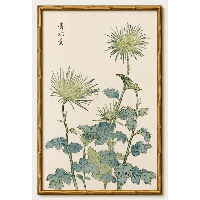 Two Wildflowers by Hasegawa, Vintage Japanese Botanical Art Print, 36" X 54" For Sale In Buffalo - Image 6 of 10