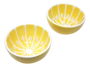 Vintage Ceramic Grapefruit Serving Bowls - a Pair