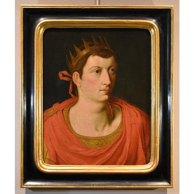 Flemish painter, 17th/18th century portrait of augustus, first roman emperor oil on canvas (61 x 49 cm - framed 77.5 x 65...