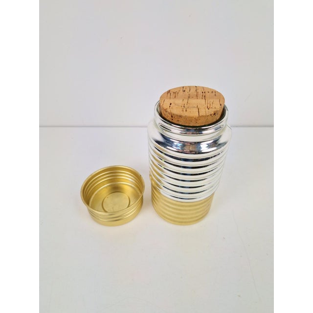 Vintage German Glass and Aluminum Thermos, 1950s For Sale - Image 3 of 9