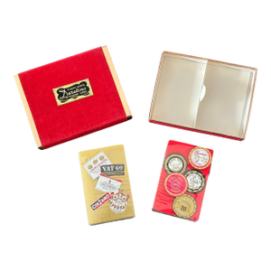 Vintage Mid Century Casino Bar Double Playing Card Set