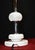 Cream Modernist Art Deco French Chrome, Porcelain and Opaline Glass Table Lamp, 1940s For Sale - Image 8 of 18