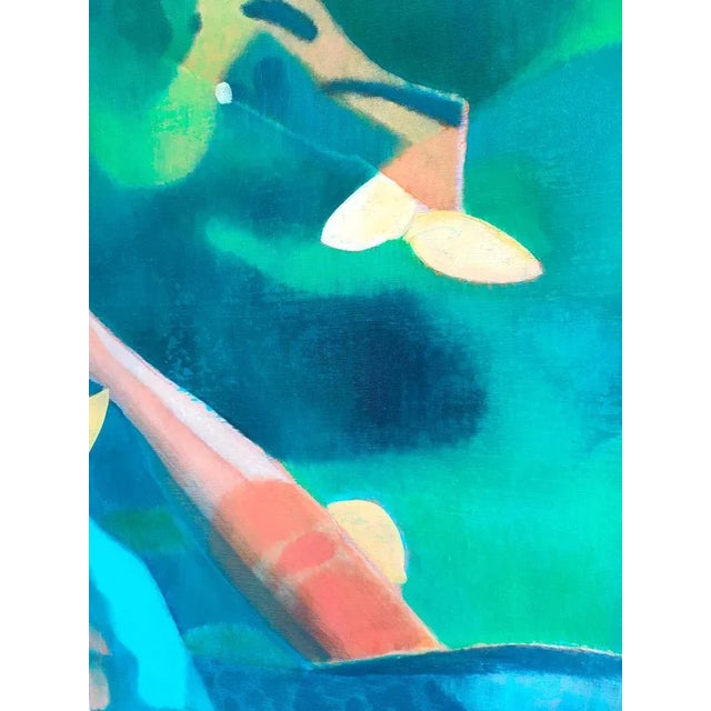 M.P. Autonne, Poissons à l'Ombre de l'Imagination, 2022, Acrylic & Oil on Wooden Panel For Sale - Image 3 of 7