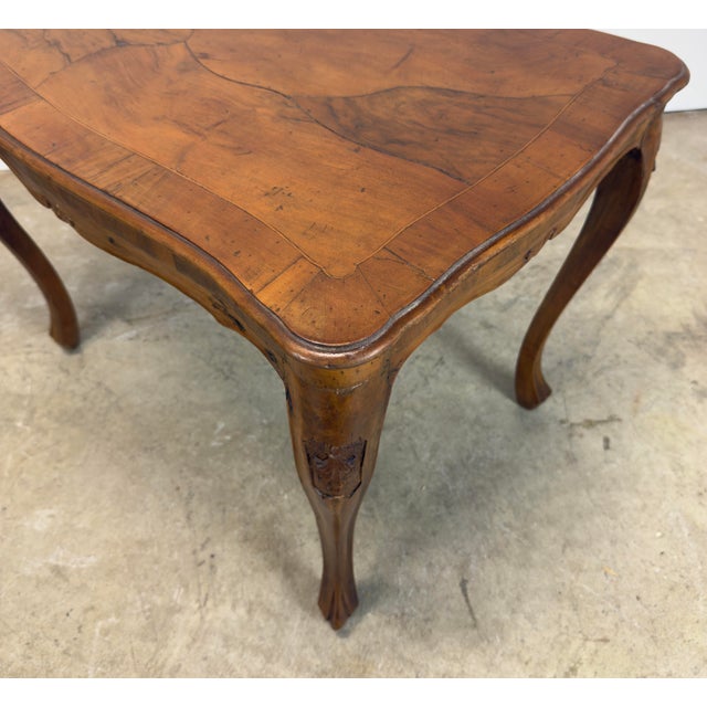Early 20th Century Italian Walnut / Olive Burl Wood Side Tables For Sale - Image 9 of 12