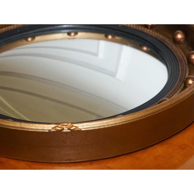 Antique Convex Gilt Wood Butler's Wall Mirror, 1920s For Sale - Image 10 of 12