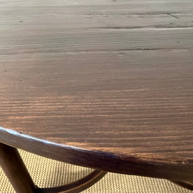 2020s Canterbury Reclaimed Elm Dining Table – Rich Walnut Finish For Sale - Image 5 of 14