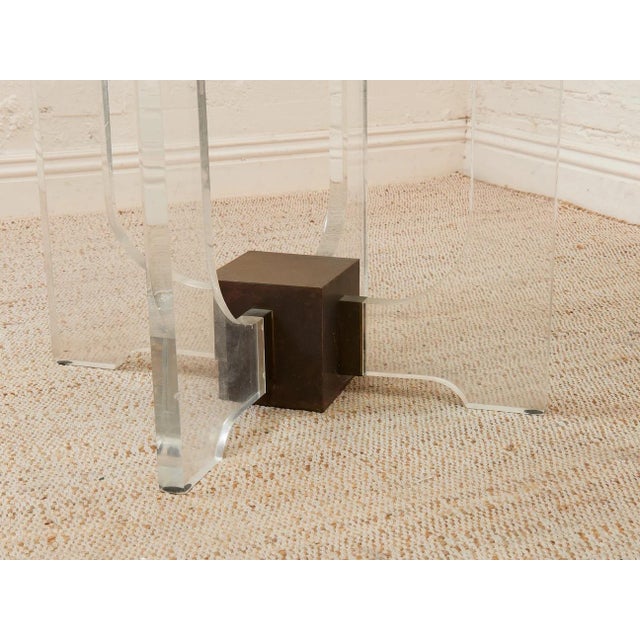 Transparent Mid 20th Century Styled After Philippe Jean French Style Mid-Century Modern Lucite Style Table For Sale - Image 8 of 12