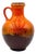 Orange Ceramic Ball Vase with Handle from Jasba, 1970s For Sale
