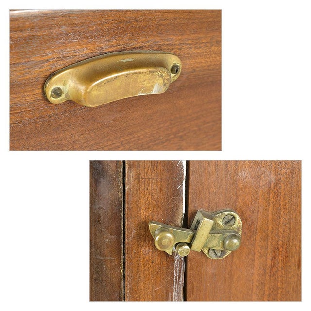 Wood English Ship's Bathroom Cabinet For Sale - Image 7 of 10