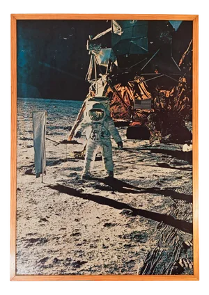 Large High Resolution Print of Edwin Aldrin on the Moon, Switzerland, 1970