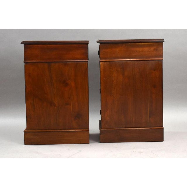 Victorian Mahogany Bedside Chests, 1890, Set of 2 For Sale - Image 4 of 9