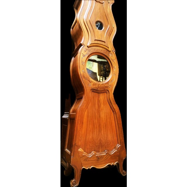 Floor Clock in Walnut, 1940s For Sale - Image 14 of 15