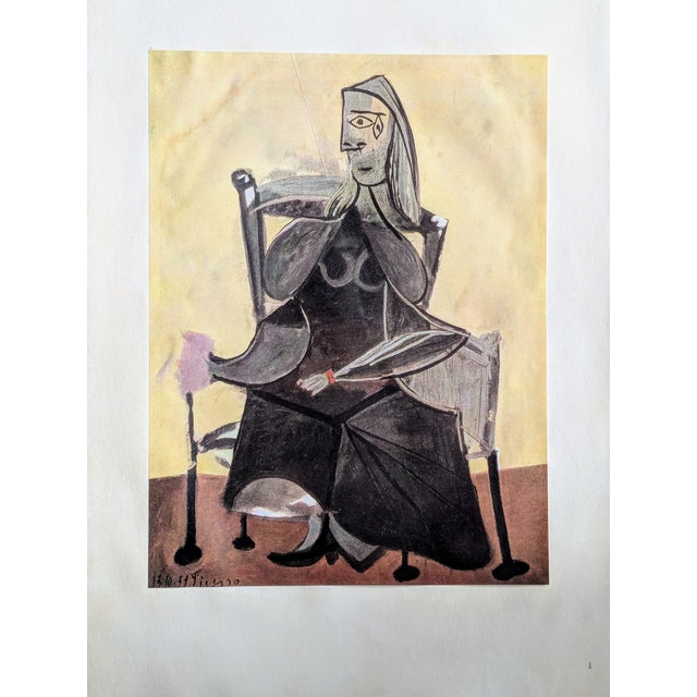 Pablo Picasso, Portrait of a Woman, Color Offset Lithograph on Pur de Marais Fil Paper, 1943 For Sale - Image 8 of 8