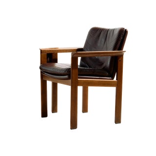 Oak Armchair by Laszlo Mazák for Wiesner-Hager, 1970s For Sale