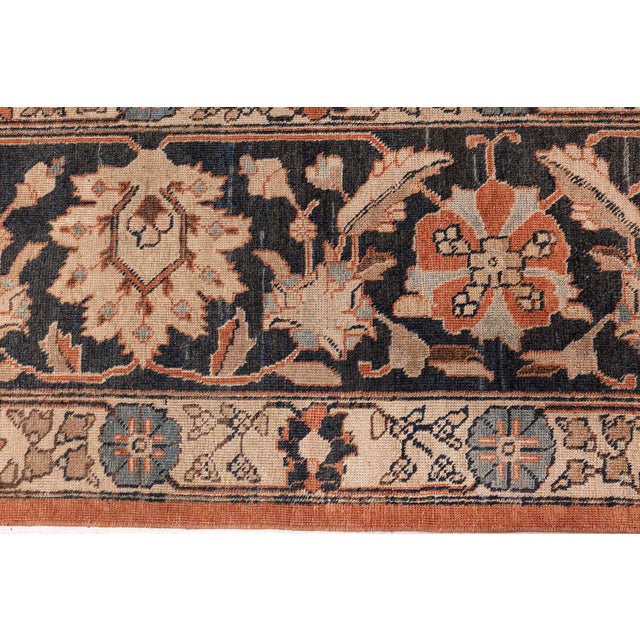 Antique Persian Tabriz Botanic Handmade Wool Rug For Sale In New York - Image 6 of 10