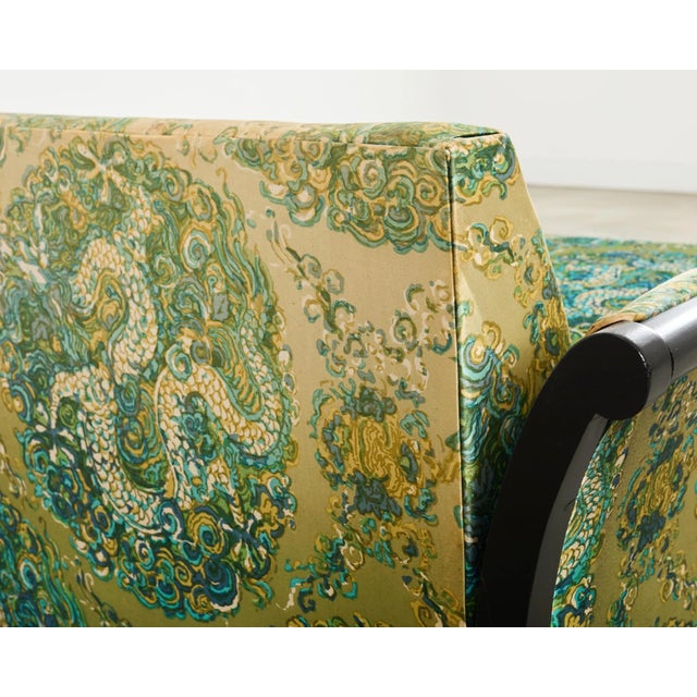 Midcentury James Mont Style Lacquered Gondola Dragon Sofa For Sale - Image 17 of 17