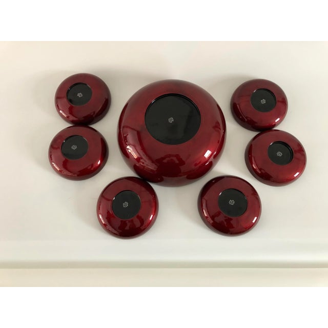 Asian Lacquered 7 Pieces Salad Bowls Set For Sale In New York - Image 6 of 7