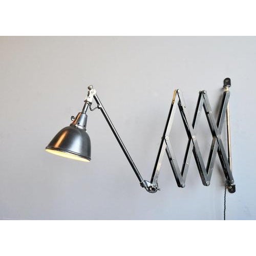 Wall Mounted Scissor Lamp by Midgard 1930s, 1890s For Sale - Image 14 of 14
