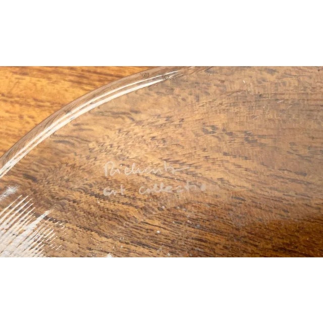 Vintage German Art Collection Glass Plate or Bowl by Hans Jürgen Richartz for Mathildenhütte, Solingen For Sale - Image 8 of 10