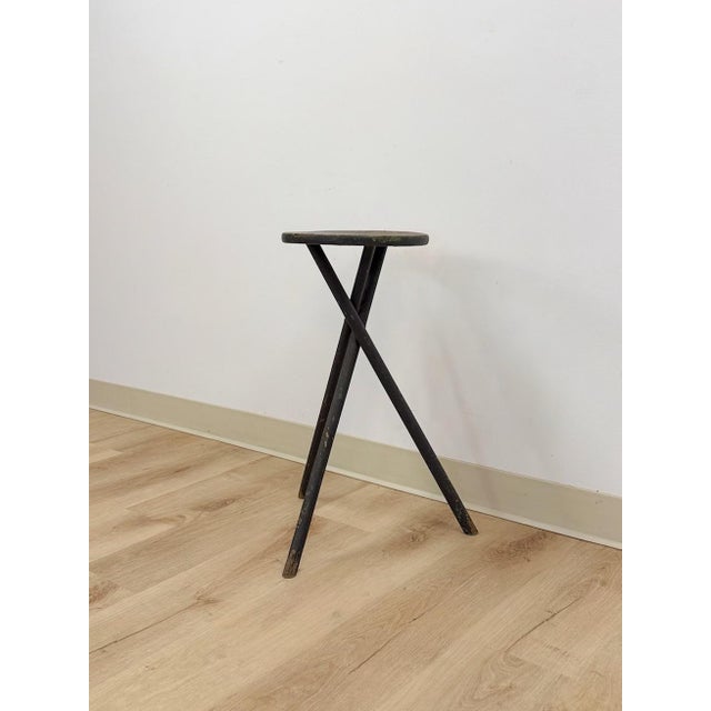 Black Black Tripod Plant Stand Antique Style Planter Display Pedestal Accent Table For Sale - Image 8 of 8