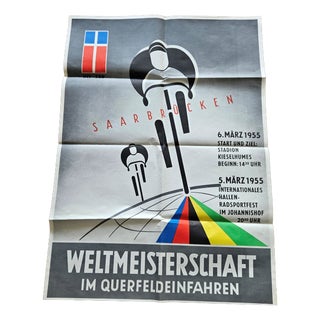 Original Poster for the Cyclocross World Championships in Saarbrücken, 1955 For Sale