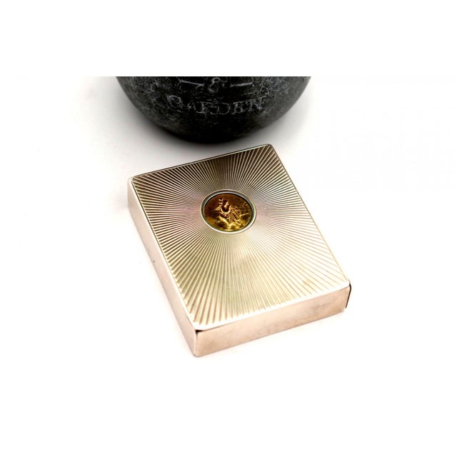 Silver Cigarette Box with Reliefs, in Good conditions.