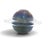 Vintage 1993 Sci Fi Channel Planet Saturn galaxy paperweight. Clear glass ring wrapped around an iridescent, metallic blue...