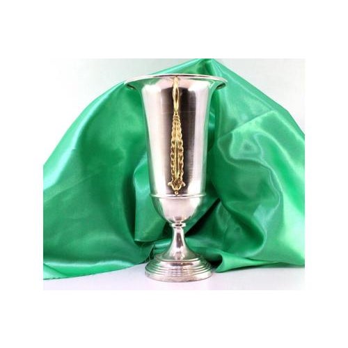 Metal Silver Cup with Gilt Interior and Handles with Embossed Dog Heads For Sale - Image 7 of 9