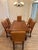This is a unique Orleans Dining Table and 6 leather chairs made by Henredon Acquisitions. Originally purchased...