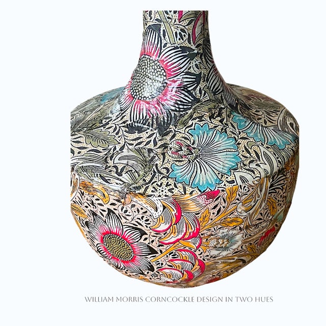 William Morris "Corncockle" Table Lamp For Sale - Image 4 of 4