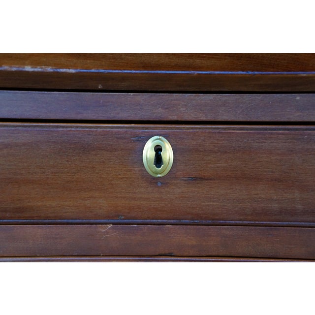 Antique American Federal Hepplewhite Mahogany Slant Drop Front Secretary Desk For Sale - Image 14 of 18