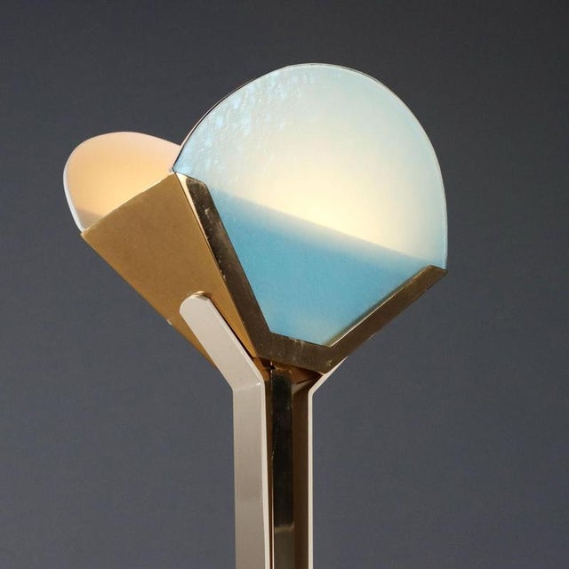 Vintage Glass Floor Lamp, 1980s For Sale - Image 3 of 10